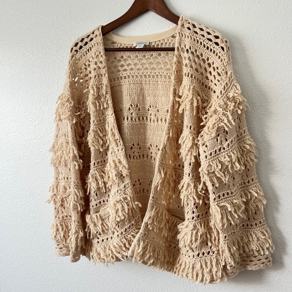 Sundance Ivory Natural Wonders Cardigan Boho Wool/ Alpalca Blend
